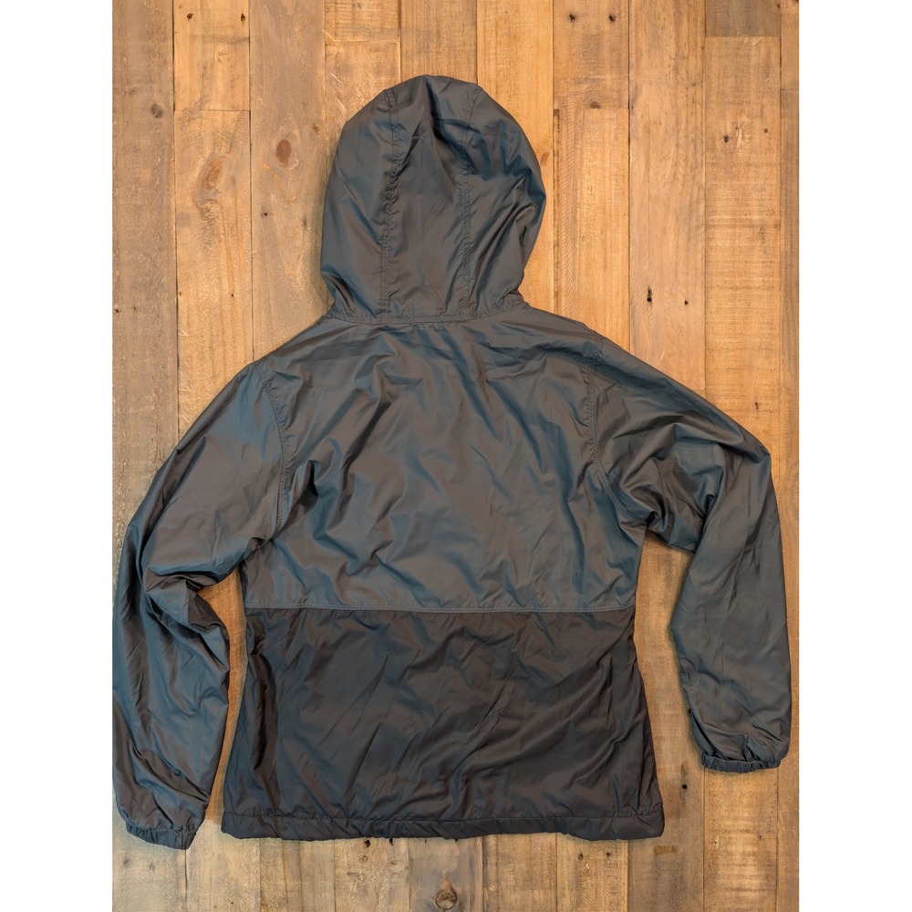 Columbia Women's Gray Black Lightweight Hooded Windbreaker Jacket Size Medium - Picture 2 of 10